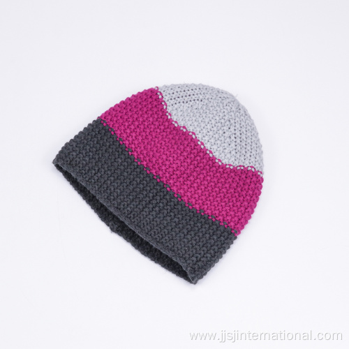 color-block knitted thermal hat